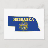 vlag en kaart van de staat Nebraska (Voorkant)