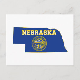 vlag en kaart van de staat Nebraska