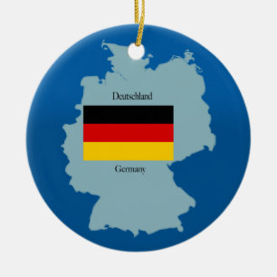 Vlag en kaart van Duitsland Keramisch Ornament