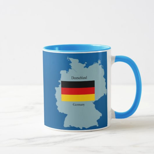 Vlag en kaart van Duitsland Mok (Rechts)
