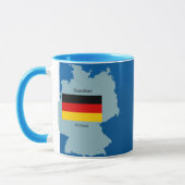 Vlag en kaart van Duitsland Mok (Links)