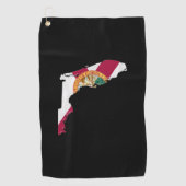 vlag en kaart van Florida Golfhanddoek (Voorkant)