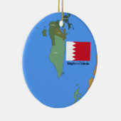 Vlag en kaart van het Koninkrijk Bahrein Keramisch Ornament (Rechts)