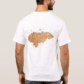 Vlag en kaart van Honduras T-Shirt (Achterkant)