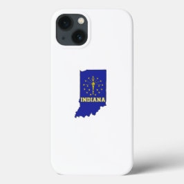vlag en kaart van Indiana Case-Mate iPhone Case