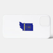 vlag en kaart van Indiana Case-Mate iPhone Case (Achterkant (horizontaal))
