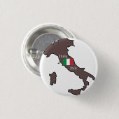 Vlag en kaart van Italië Ronde Button 3,2 Cm (Voorkant /achterkant)