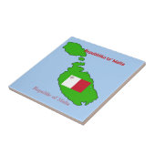 Vlag en kaart van Malta Tegeltje (Zijkant)