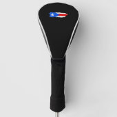 vlag en kaart van Puerto Rico Golfheadcover (Voorkant)