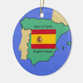 Vlag en kaart van Spanje Keramisch Ornament (Links)