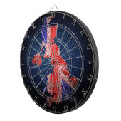 Vlag en kaart voor het Verenigd Koninkrijk Dartbord (Voorkant Rechts)