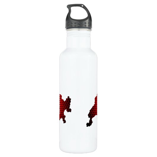 Vlag en kaart Zwitserland Waterfles (Achterkant)