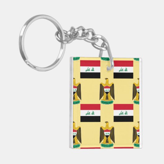 Vlag en kust van Irak Sleutelhanger (Voorkant Links)