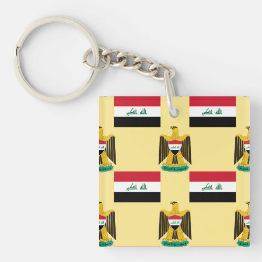 Vlag en kust van Irak Sleutelhanger (Voorkant)