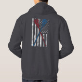  vlag en lacrosse vleermuizen hoodie (Achterkant)