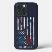 vlag en lacrosse vleermuizen op maat Case-Mate iPhone case (Achterkant)