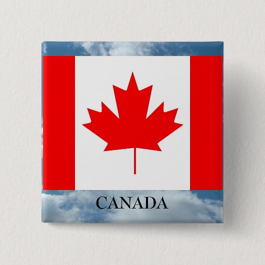 Vlag en landspeld vierkante button 5,1 cm (Voorkant)