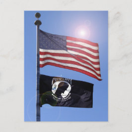 VLAG EN MIA-VLAG VAN DE VS BRIEFKAART
