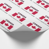 Vlag en motto van Canada Cadeaupapier (Hoek)