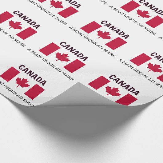 Vlag en motto van Canada Cadeaupapier (Hoek)