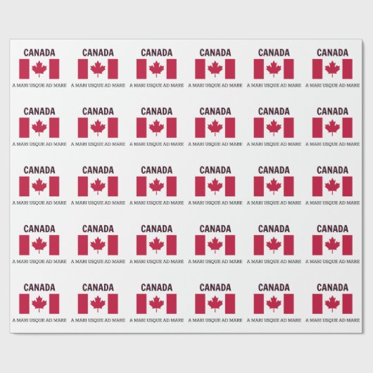 Vlag en motto van Canada Cadeaupapier (Vlak)