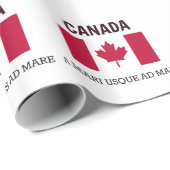 Vlag en motto van Canada Cadeaupapier (Rol Hoek)