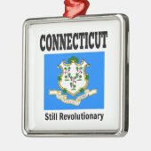 Vlag en motto van de Connecticut Metalen Ornament (Links)