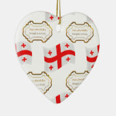 Vlag en Motto van Georgië Keramisch Ornament (Rechts)