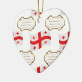 Vlag en Motto van Georgië Keramisch Ornament (Links)