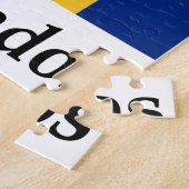 vlag en naam van Barbados Legpuzzel (Zijkant)