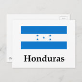 vlag en naam van Honduras Briefkaart (Voorkant / Achterkant)