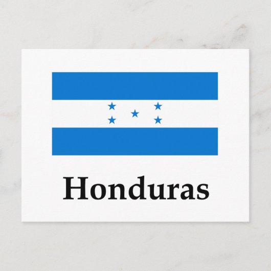 vlag en naam van Honduras Briefkaart (Voorkant)
