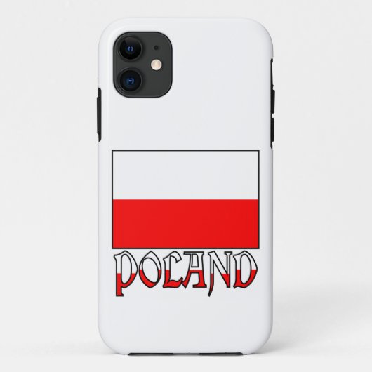 Vlag en naam van Polen Case-Mate iPhone Case (Achterkant)