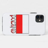 Vlag en naam van Polen Case-Mate iPhone Case (Achterkant (horizontaal))