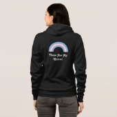 vlag en regenboog van een transgenderpride met tek hoodie (Achterkant volledig)