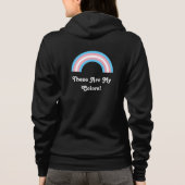 vlag en regenboog van een transgenderpride met tek hoodie (Achterkant)