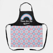 vlag en regenboog van een transgenderpride met tek schort (Voorkant)