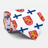 Vlag en rest van Finland Stropdas (Opgerold)