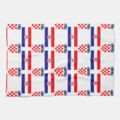 Vlag en rest van Kroatië Theedoek (Horizontaal)