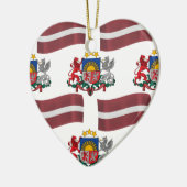 Vlag en rest van Letland Keramisch Ornament (Links)
