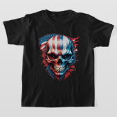 Vlag en schedel 9 t-shirt (Laagn)