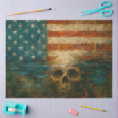 Vlag en Schedel in Water Decoupage Papier – Herden (Craft)