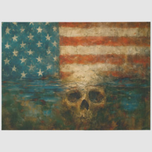 Vlag en Schedel in Water Decoupage Papier – Herden