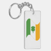 Vlag en Shamrock Sleutelhanger (Voorkant Links)