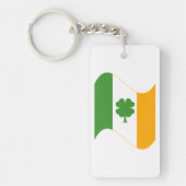 Vlag en Shamrock Sleutelhanger (Voorkant)
