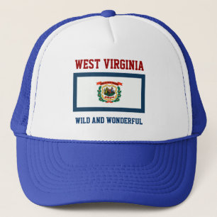 Vlag en slogan van West Virginia Trucker Pet