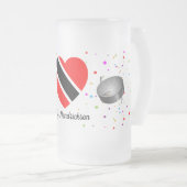 Vlag en steelpan van Trinidad en Tobago met Jouw n Matglas Bierpul (Voorkant rechts)