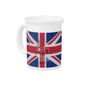 Vlag en symbolen van Groot-Brittannië ID154 Bier Pitcher