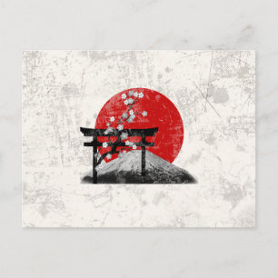 Vlag en symbolen van Japan ID153 Briefkaart