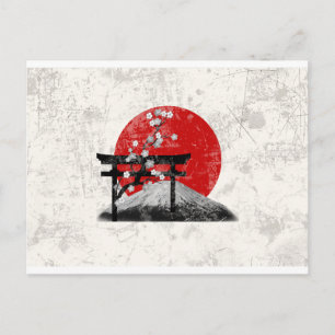 Vlag en symbolen van Japan ID153 Briefkaart